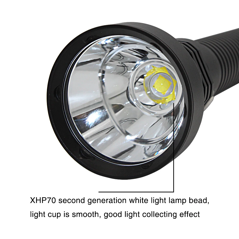  Super Brightness XHP70.2 LED Yellow Light 4000 Lumens Diving Flashlight Tactical 26650 Torch Underw - 32891894350