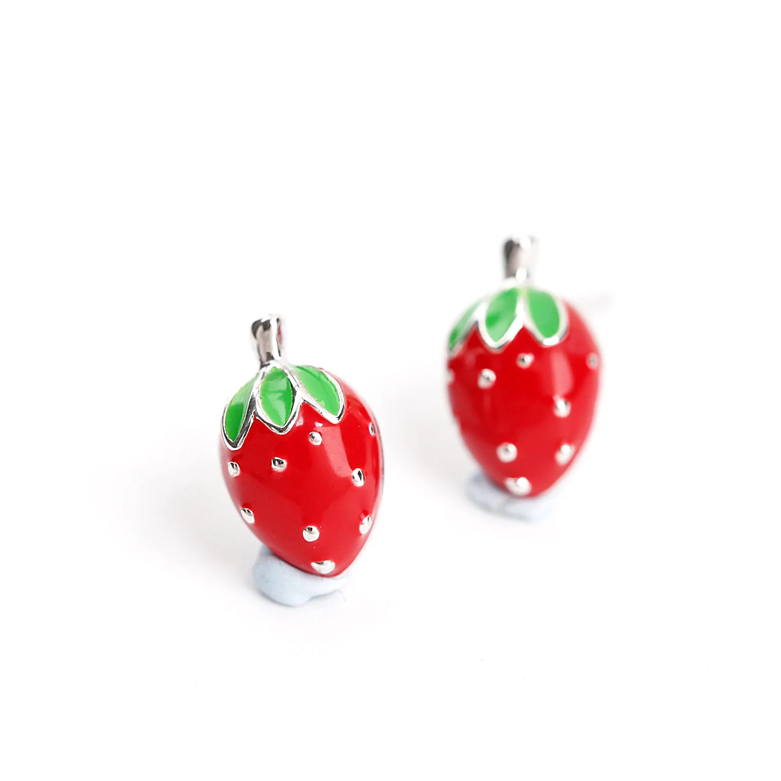 strawberry earring 100% 925 Sterling silver Jewelry fashion Hypoallergenic Stud earrings for women gift