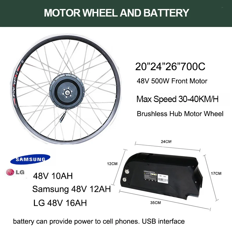 48V 500W ebike комплект с литиевой батареей электрический велосипед ЖК дисплеем Ccontroller