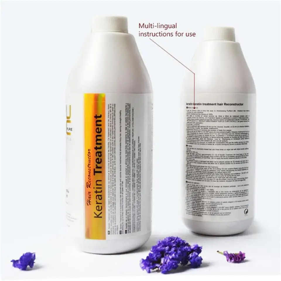 Purc Brasileiro Queratina Cabelo Tratamento Formalina 5% Reparação Danificado Fazer Mais Brilhante Alisador Máscara 1000ml 3 Beleza e saúde