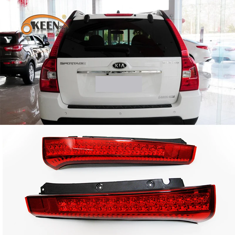 

OKEEN Car LED Rear Bumper Reflect Red Len Stop Brake Light Tail Fog Parking Lamp LED Tail Car Truck for KIA Sportage 2008-2012