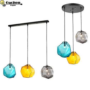 

Designer Crystal pendant lamps Warm Light Colorful Light Aisle Porch Corridor Loft luces led Decor ceiling glass hang Lighting