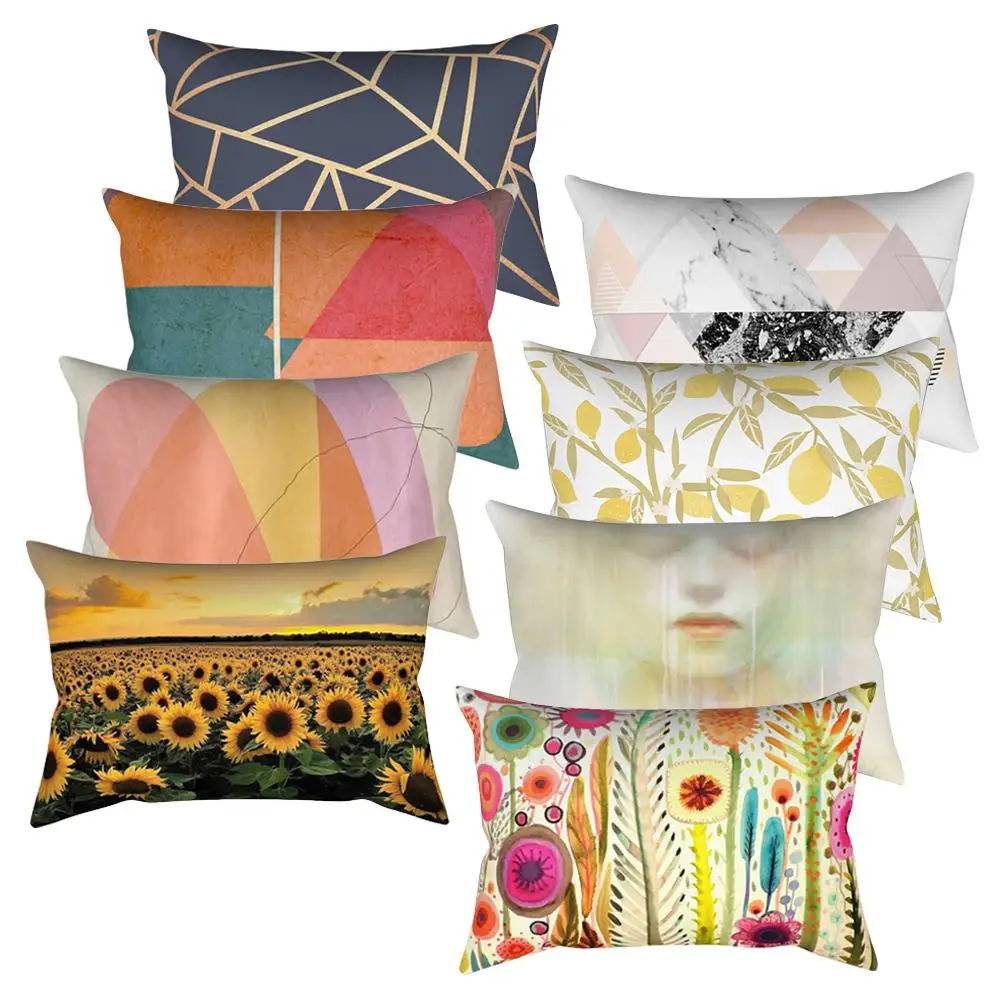 

HOT SALE! Fashion Printing Polyester Throw Pillow Case Bed Home Office Soft Pillow Cover 30cm x 50cm