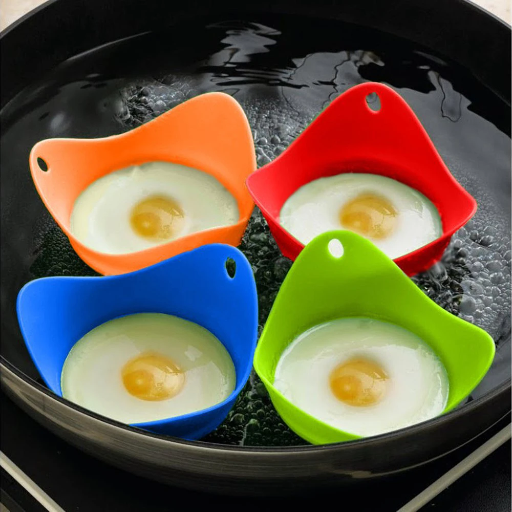 4pcs Silicone Egg Poacher Cook Poach Pods Poached Baking Cup Kitchen Cookware 4pcs Silicone Egg Poacher Cook Poach Pods Poached Baking Cup Kitchen Cookware