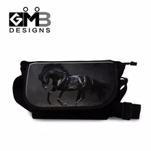 Лошадь Кроссовер тела холст мешки плеча для мальчиков детские школьные сумки для подростков мужские Повседневное сумки через плечо