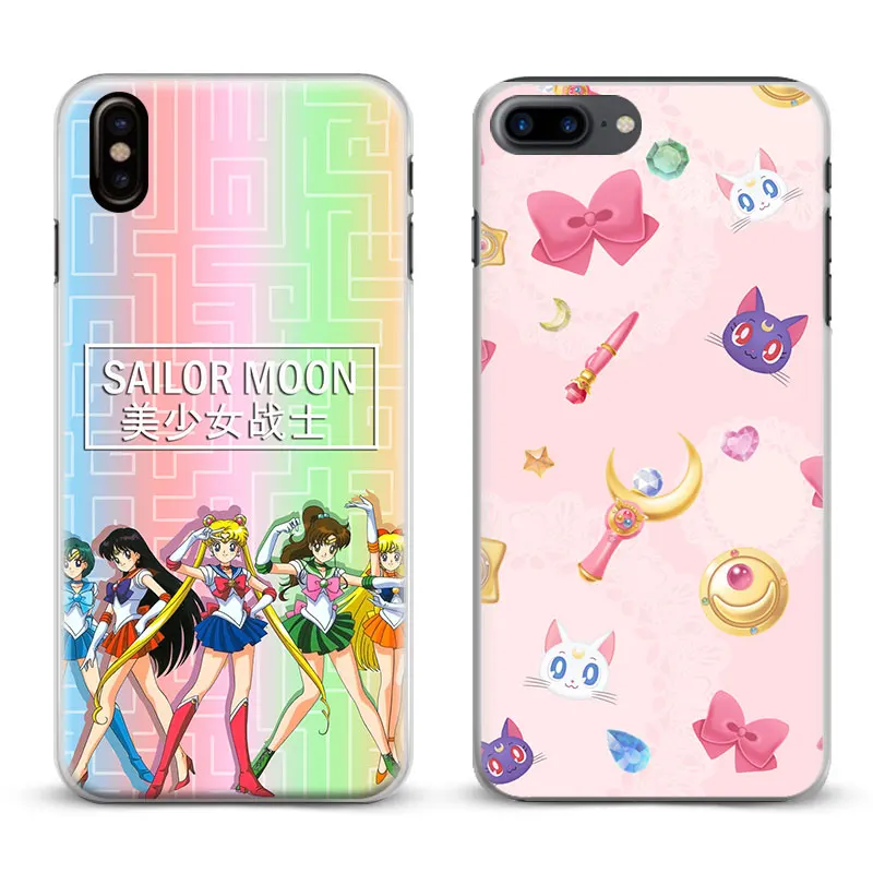 

Sailor Moon crystal Coque Phone Case Cover Shell For Apple iPhone X 8Plus 8 7Plus 7 6sPlus 6s 6Plus 6 5 5S SE 4s 4