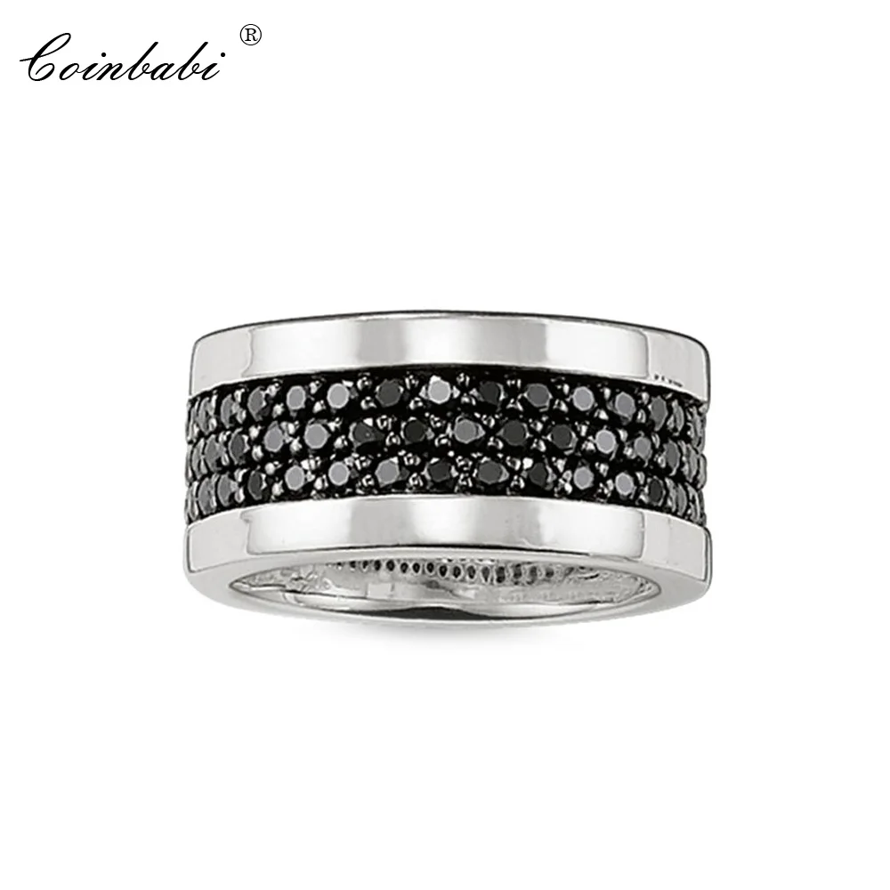 

Black CZ Pave Wedding Eternity Ring, 2018 New 925 Sterling Silver Zircon Pave Fashion Jewelry Trendy Gift For Women and Men