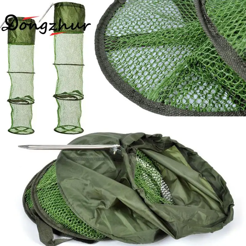 New Collapsible Fishing Basket Dip Net Fishing Cage to Keep Fish Alive in the Water 30cm*140cm