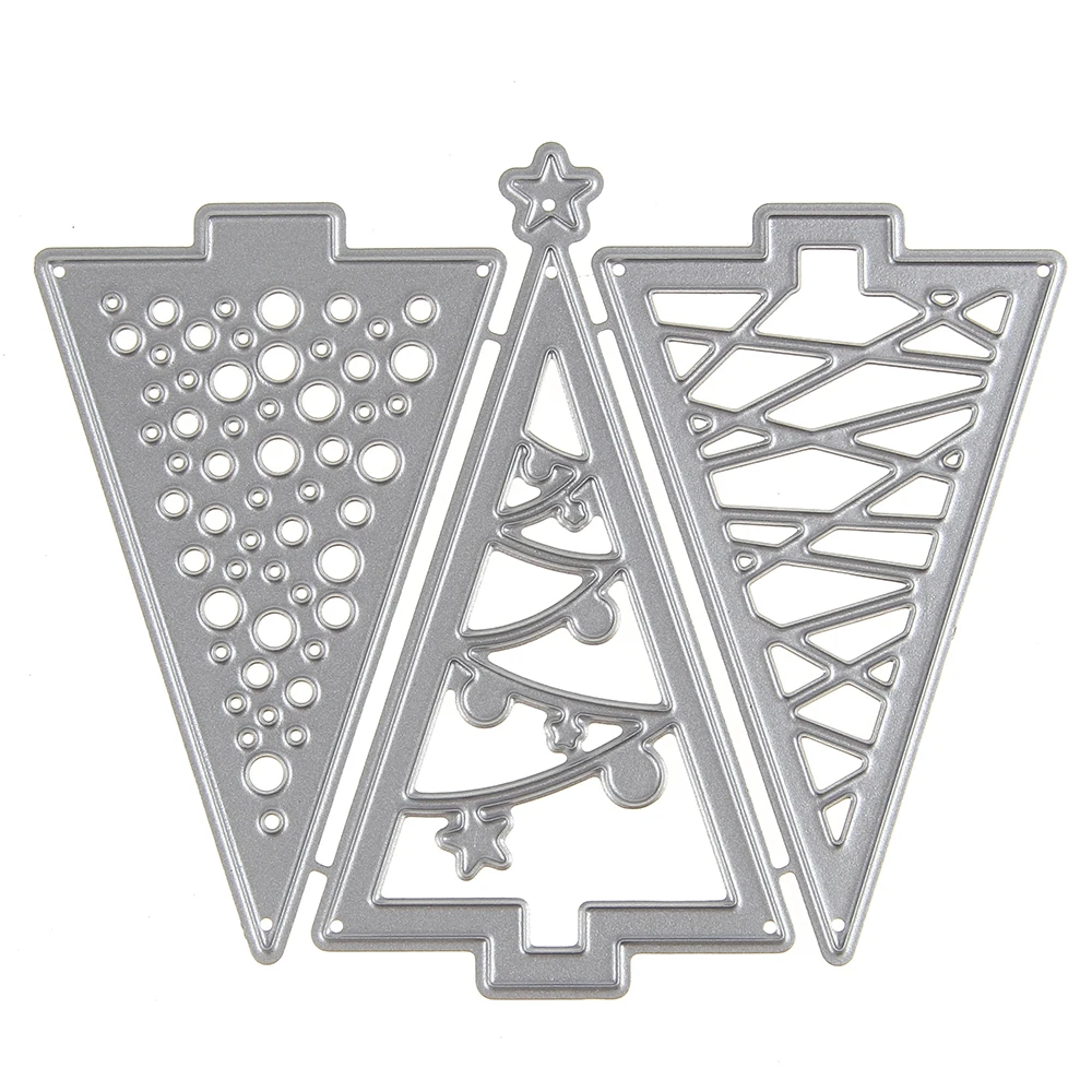 

HamyHo Christmas Tree Frame Metal Cutting Die Stencil for Scrapbooking Die Cut Embossing Paper Card Die Cutting Template Craft