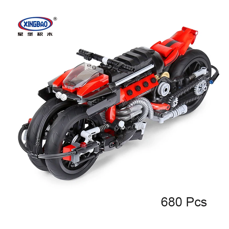 

Xingbao 03021 Technic Series The Off-road Motorcycle Set Building Blocks Bricks Educational Toys Model Gift boy girl 680 Pcs