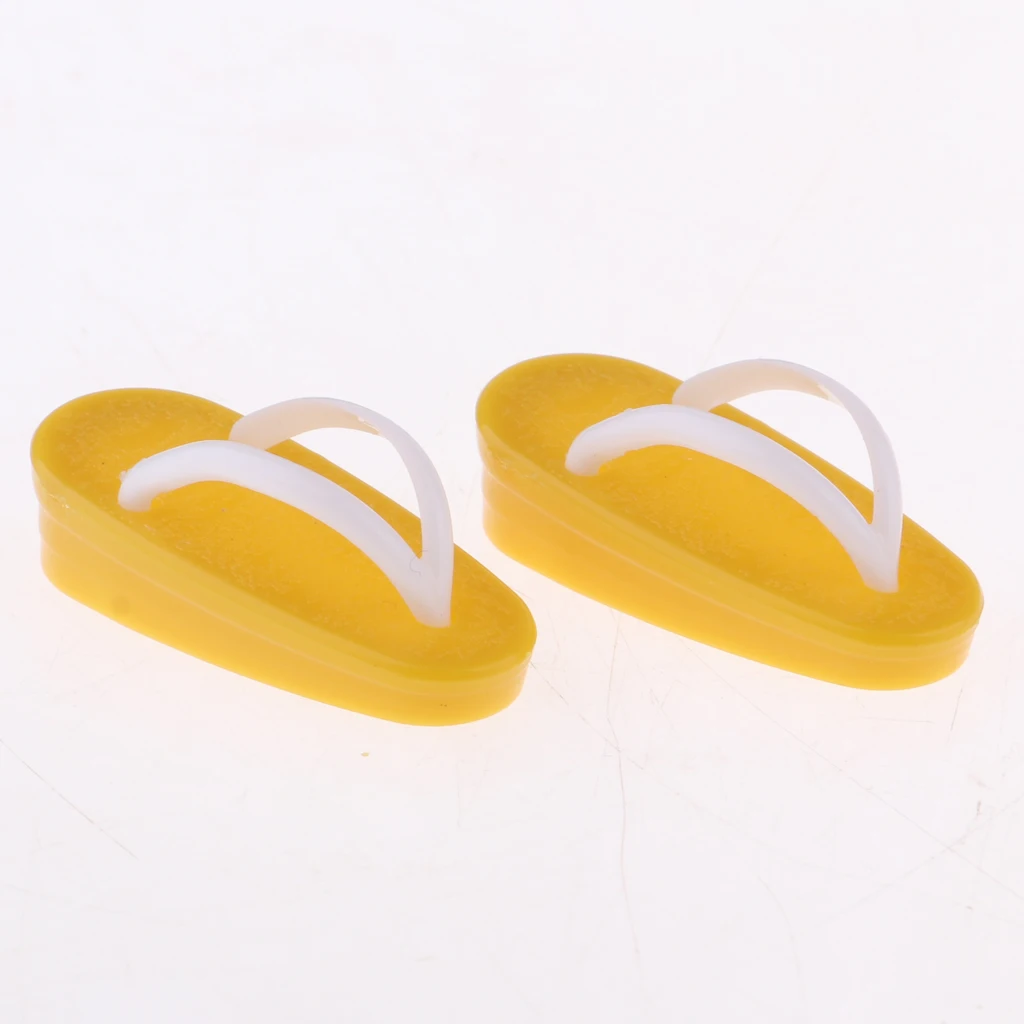 1/6 Cute Flip Flops Sandal Shoes For BJD  Licca Doll Accessory Yellow