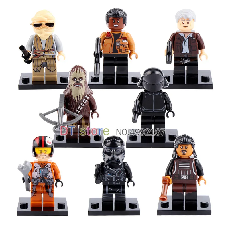 

50Pcs/Lot Star Wars Building Blocks The Force Awakens Chewbacca Kylo Solo Legoing Super Heroes Bricks Toys For Children X0104