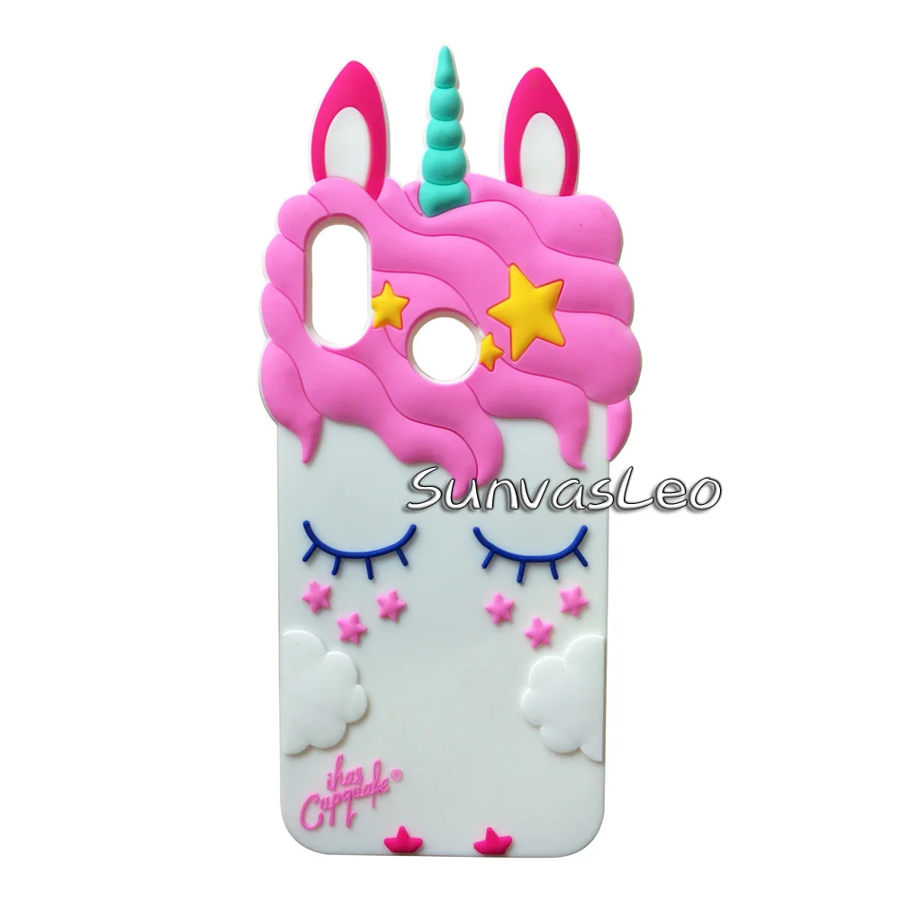 

For Huawei P20 Lite Case 3D Soft Silicone Cartoon Smart Phone Pretty Unicorn Cover Shell Skin Fundas Coque Capa Nova 3e Cases