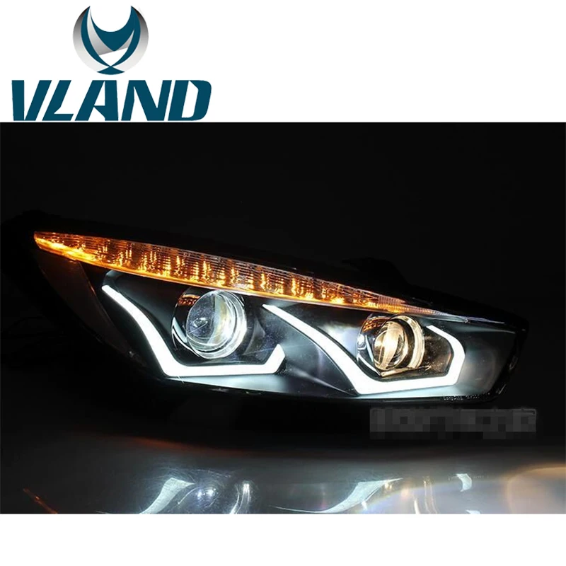 VLAND Заводская Автомобильная фара для Cruze светодиодный головной светильник с движущимся поворотным сигналом светильник H7 ксеноновая лампа Plug And Play 35W