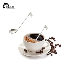 FHEAL 1 шт. Музыка Примечание Смешивание Кофе ложка из нержавеющей стали мороженое Чай Кофе Коктейльные чайные ложки кухонные аксессуары