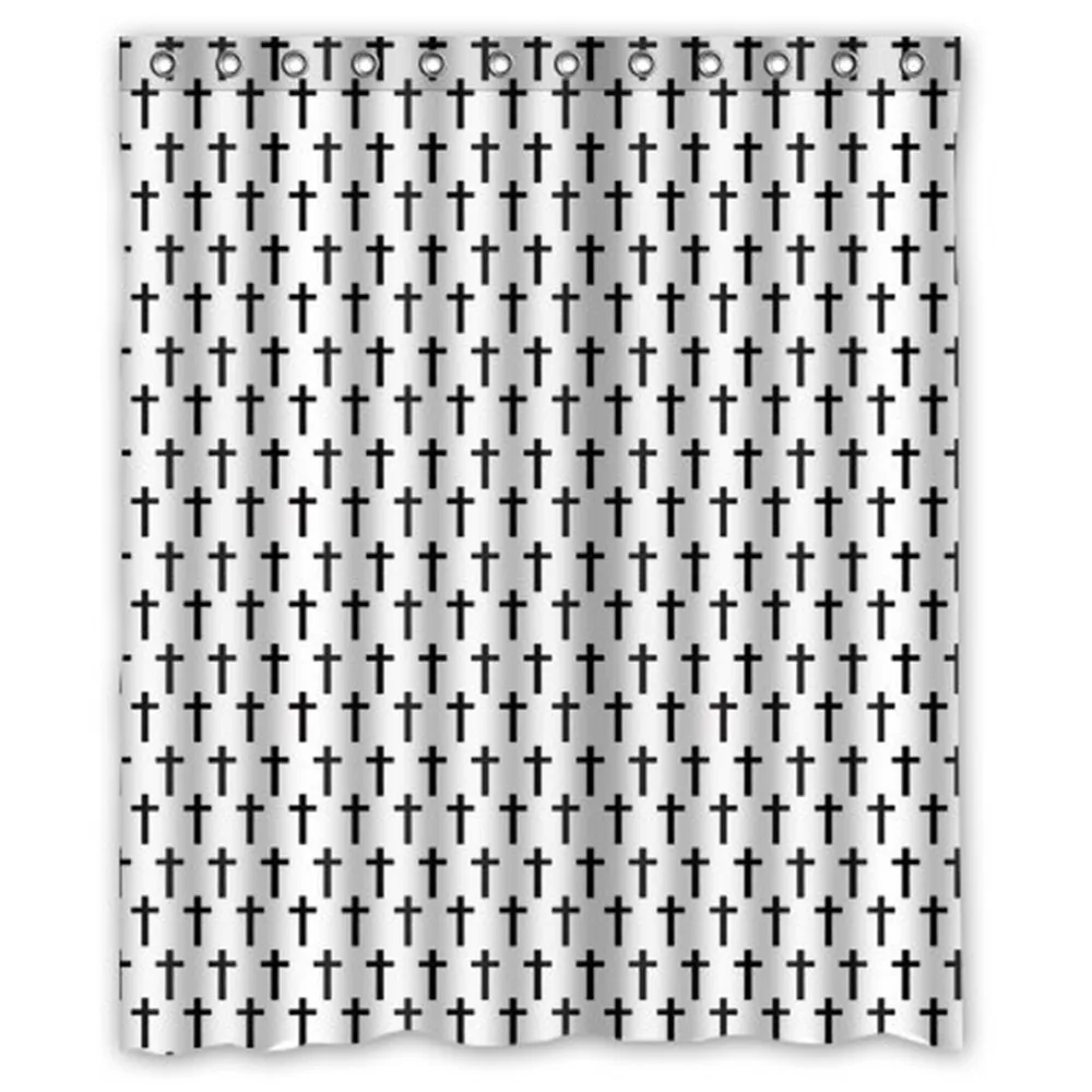 

Custom Cross Jesus Shower Curtain Waterproof Polyester Fabric Shower Curtain