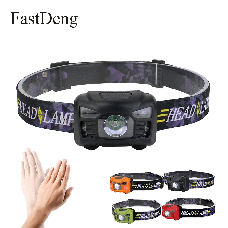 

Super Bright LED Headlamp Body Motion Sensor Head Light USB Rechargeable Mini Fishing Head Lamp Outdoor Waterproof For Camping
