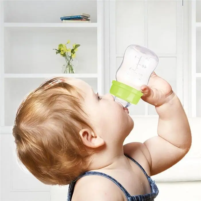 60 мл новорожденных кормящих Молоко Фруктовый сок воды Кормление Стандартный рот силиконовая соска соски напиток бутылки