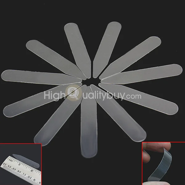 200Pcs Applied Plastic Unisex Formal Dress Shirt Collar Stays Bones Stiffeners