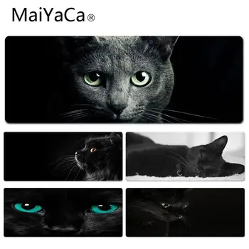 

MaiYaCa Boy Gift Pad Black Cat Wallpaper Durable Rubber Mouse Mat Pad Size for 30x90cm 40x90cm Rubber Rectangle Mousemats