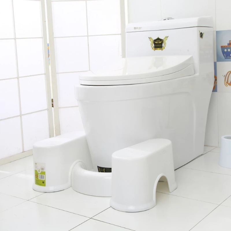 

Plastic Non-slip Bathroom Toilet Aid Squatty Step Foot Stool For Potty Help Prevent Constipation faster bowel movements
