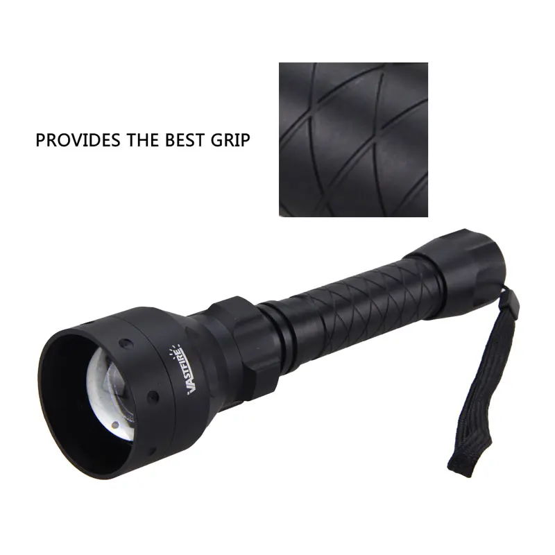 Тактический фонарь 50 мм с выпуклыми линзами, масштабируемый инфракрасный охотничий фонарик, регулируемый 400 нм ИК осветитель ночного видения, ярдов