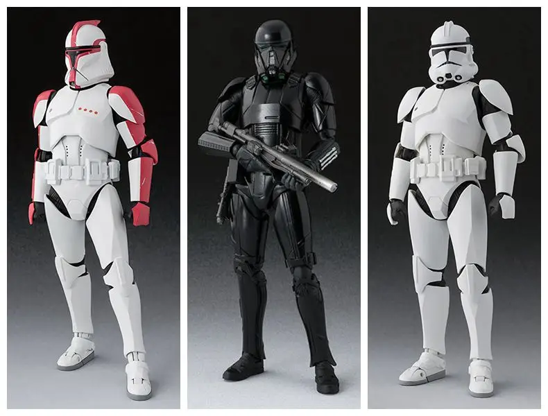 Дешево Звездные войны СВЧ S. H. Figuarts Клон Trooper Фаза II фаза I капитан ПВХ фигурку Коллекционная модель игрушки
