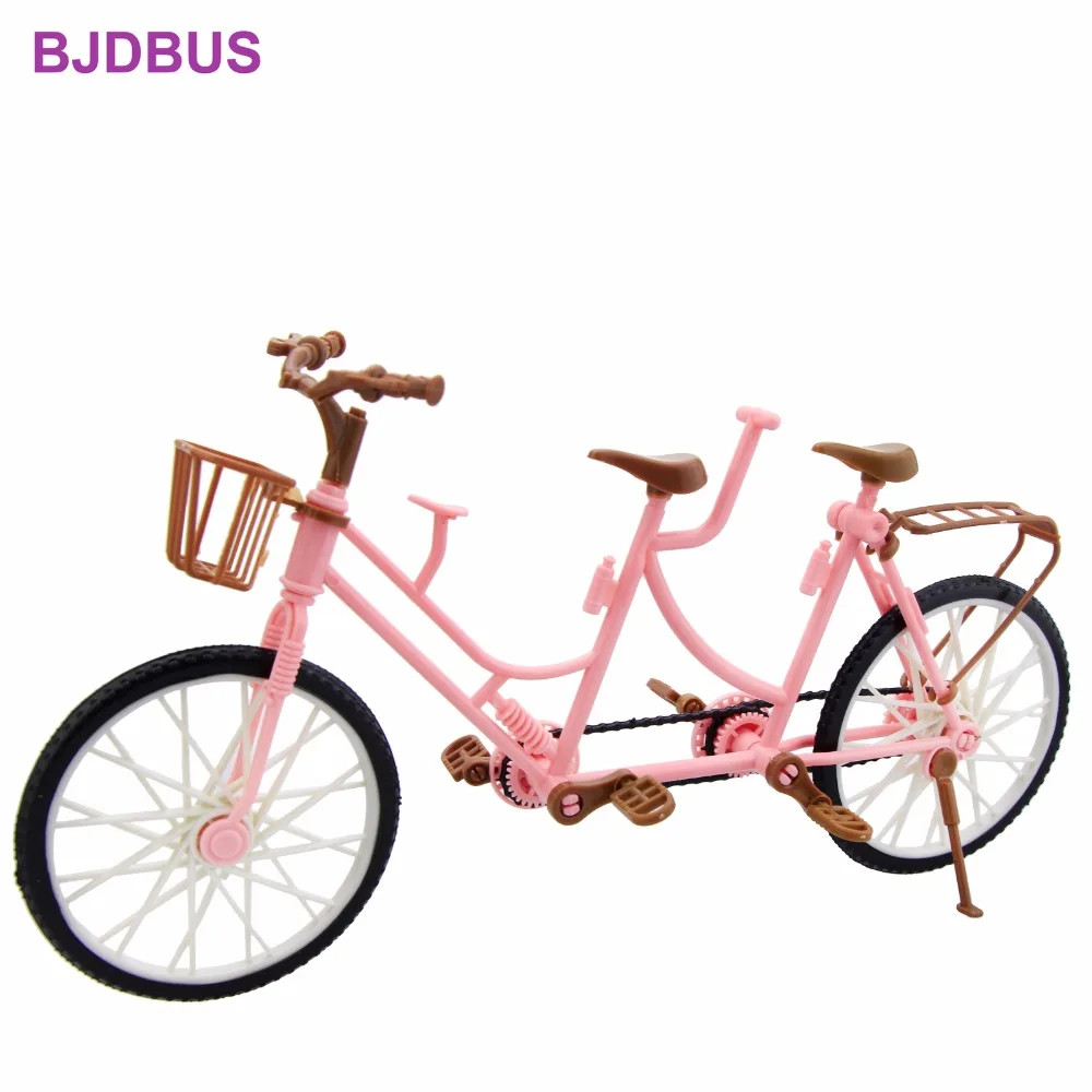 Высокое качество DIY Пластик велосипед три места Съемная розовый велосипед открытый играть DIY аксессуары для 1/6 12 ''куклы, игрушки, подарки