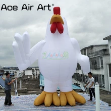 Мультяшная модель надувной петух Реплика, 5 м высокий петух для Франции