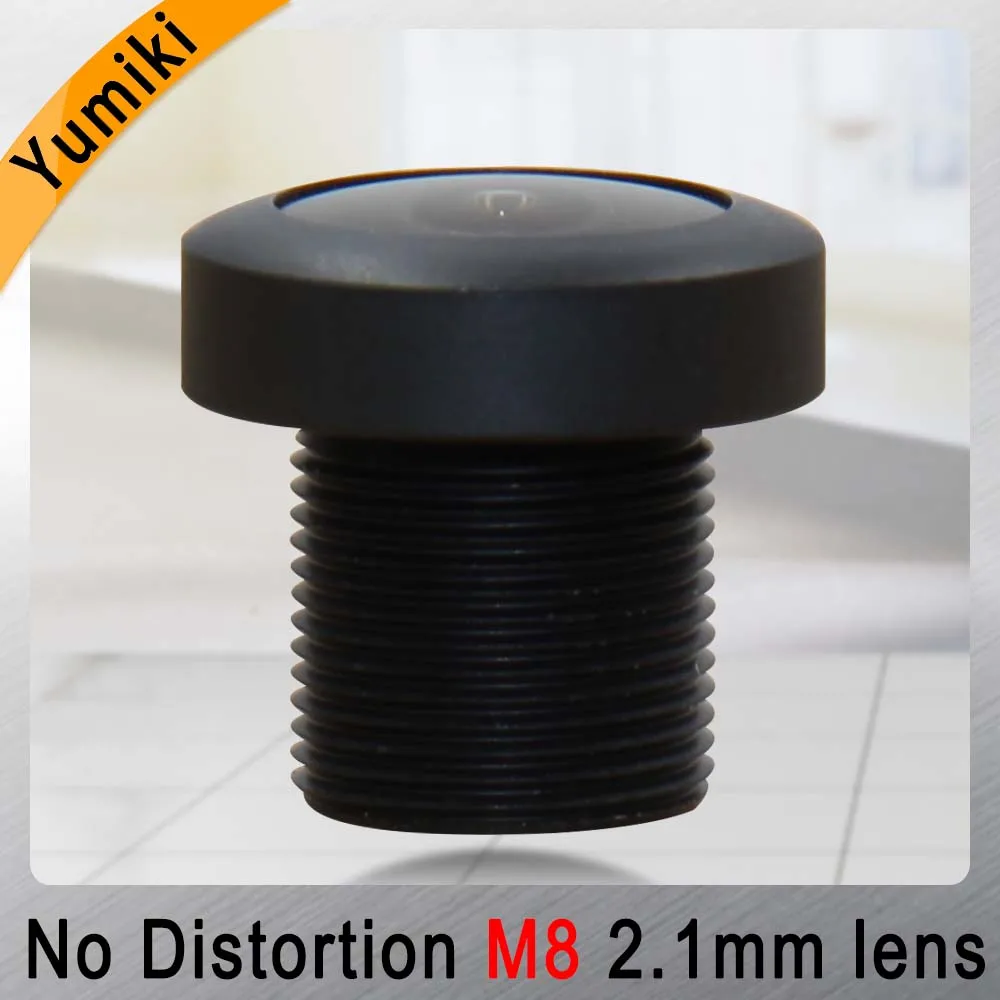 

Yumiki 2.1mm M8 Lens 1/3 Inch 5MP IR F1/2.2 No Distortion lens for cctv camera Wide angle 151degree