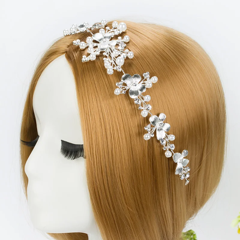 Bridal Rhinestone Crystal Hair Vine Tiara Crown Wedding Hair Chain Headpiece Floral Headband Hair Ornaments for Women HOT Sale - Image 3