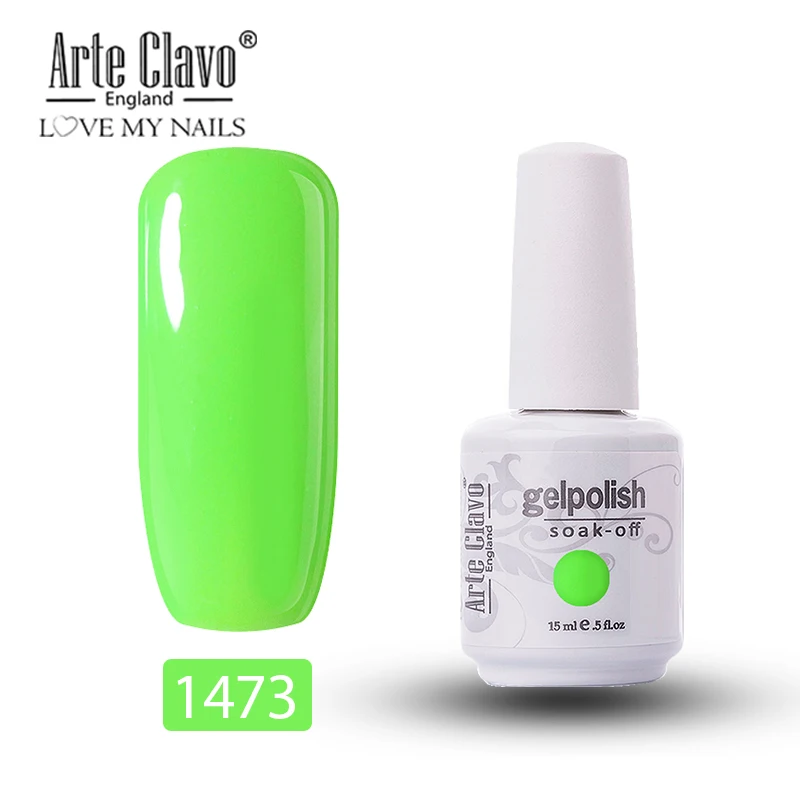 Arte Clavo Гель-лак для ногтей УФ светодиодная лампа синий цвет 15 мл замачиваемый лак для ногтей гель для ногтей для маникюра Гель-лак для ногтей - Цвет: 1473