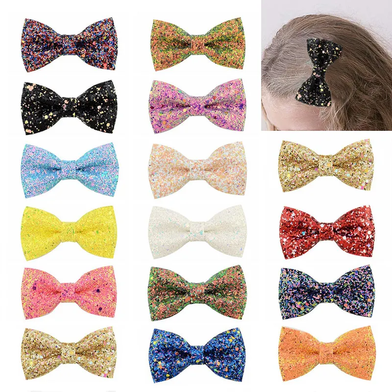 

Bowknot 36 Colors 1PC Girls Children Exquesite Dots Hair Clips Hairpins Hairbows Glitter Bows With Clip Kids Barrettes Gifts