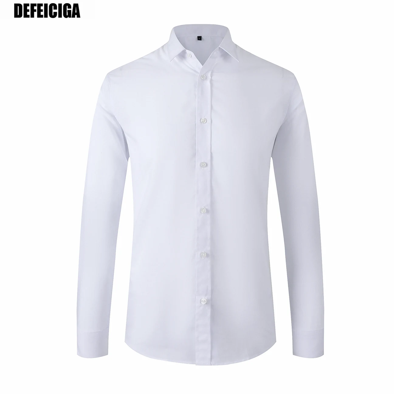 

2019 DEFEICIGA Custom designer men's dress shirts fashion men's long sleeve white business shirt 017