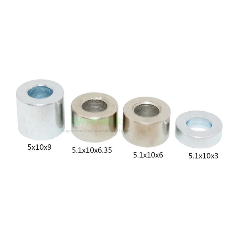 

10pcs Openbuilds aluminum spacers 3mm/6mm/1/4''/6.35mm/7mm/8mm
