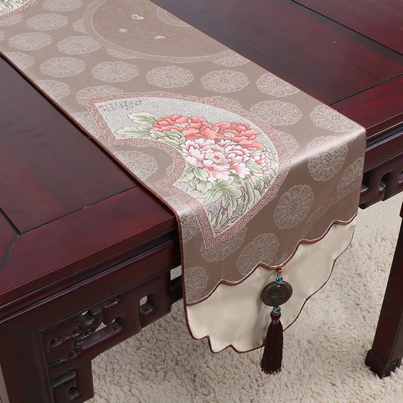 Классический китайский стиль Yupei кисточкой настольные бегуны гостиная домашний обеденный стол коврик чай торжественная Скатерть Отель покрывало подарок - Цвет: I