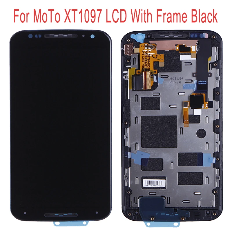 

100% Original For Motorola For Moto X+1 X2 XT1092 XT1095 XT1097 LCD Screen With Touch Screen Digitizer with Frame Black