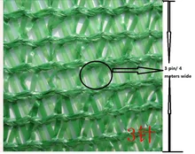 3 pin 4 meters wide/shade net sun shading net new encryption cooling heat net capsicum cultivation under shade net