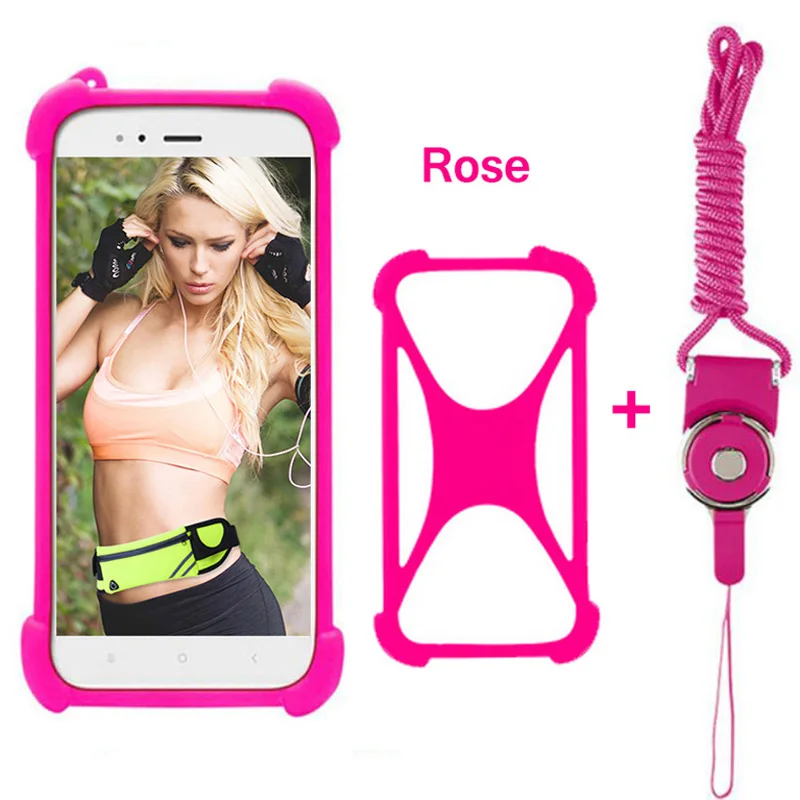 

For Digma VOX A10 3G 4.2''/G450 3G 4.5'' Frame Silicone Case With Lanyard Cover For Digma VOX S502 3G-4G 5.5"/S507 4G 5'' Shell