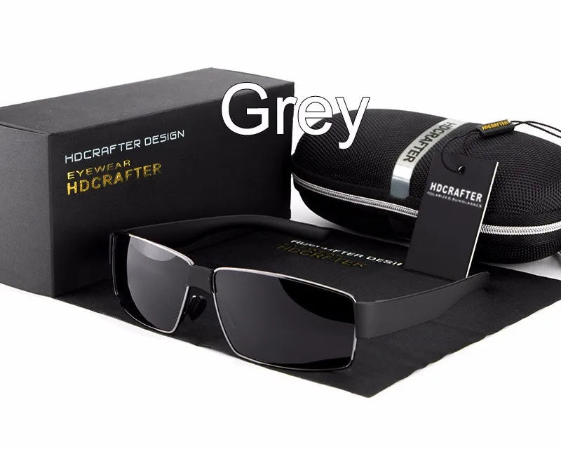 HDCRAFTER солнцезащитные очки мужские поляризованные очки для вождения винтажные уличные очки дизайнерские титановые ретро мужские очки с аксессуарами UV400