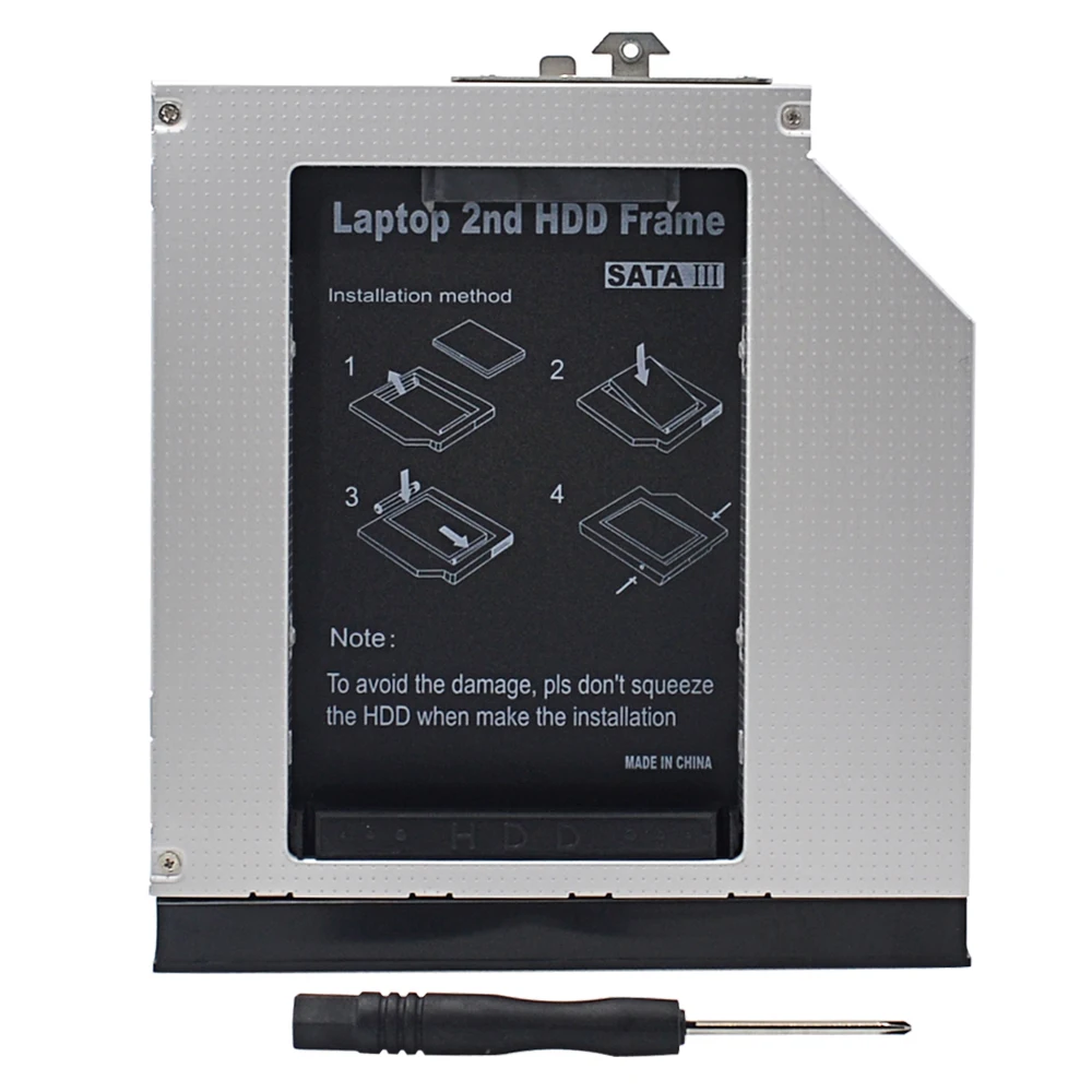Высокая производительность 2nd HDD Caddy 12 7 мм SATA 3 0 SSD жесткий диск Корпус для HP Compaq 6530B