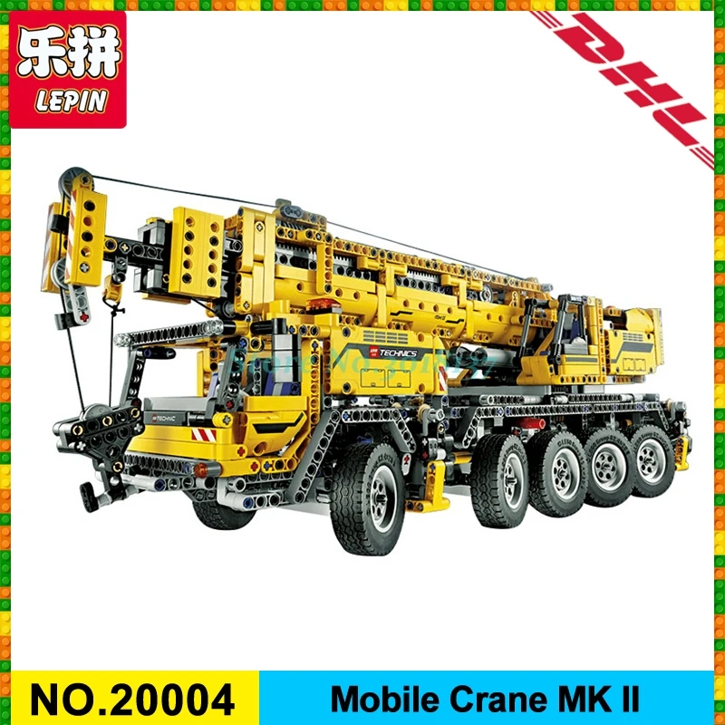 

LEPIN 20004 2606Pcs Technic Motor Power Mobile Crane Mk II Model Building Kits Blocks Bricks Christmas Gift Toy 42009