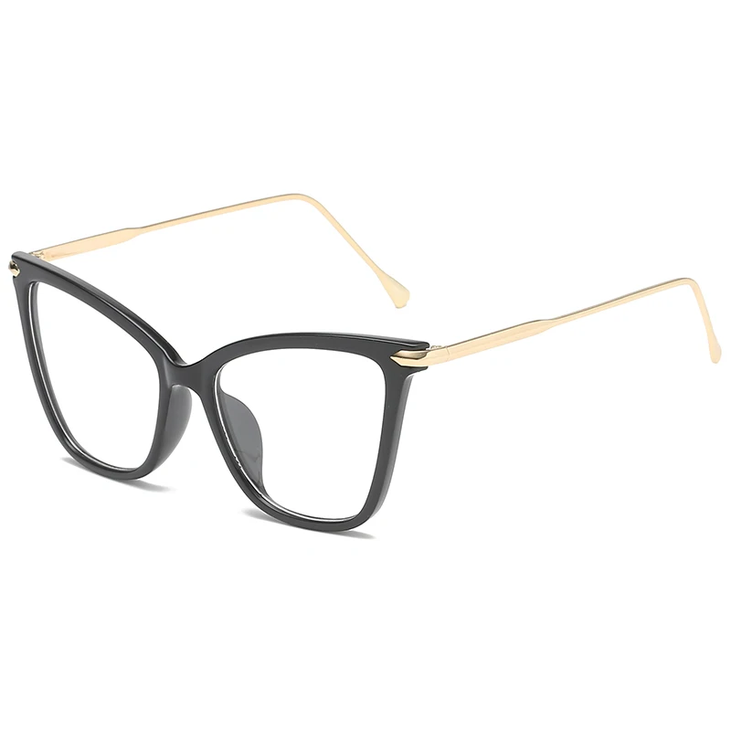 Новые Модные прозрачные очки для женщин Кошачий глаз очки оправа для женщин очки с прозрачными линзами оправа 8011 - Цвет оправы: black frame