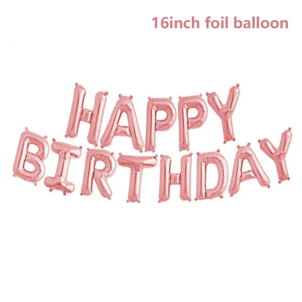 FENGRISE 1 день рождения воздушные шары синий розовый для вечеринки в честь будущего малыша вечерние украшения 1 год воздушный шар "Конфетти" Синий Розовый спрос среди детей - Цвет: happy birthday