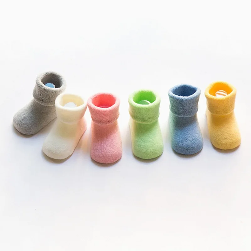 

Baby autumn and winter children's socks terry thickening newborn baby socks 0-3 years old baby socks non-slip cotton boys and gi