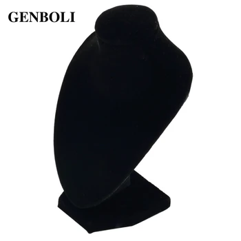 

GENBOLI Small Size Necklace Bracelet Pendant Display Stand Rack Jewelry Organizer Showing Holder Velvet Packaging Display Bust