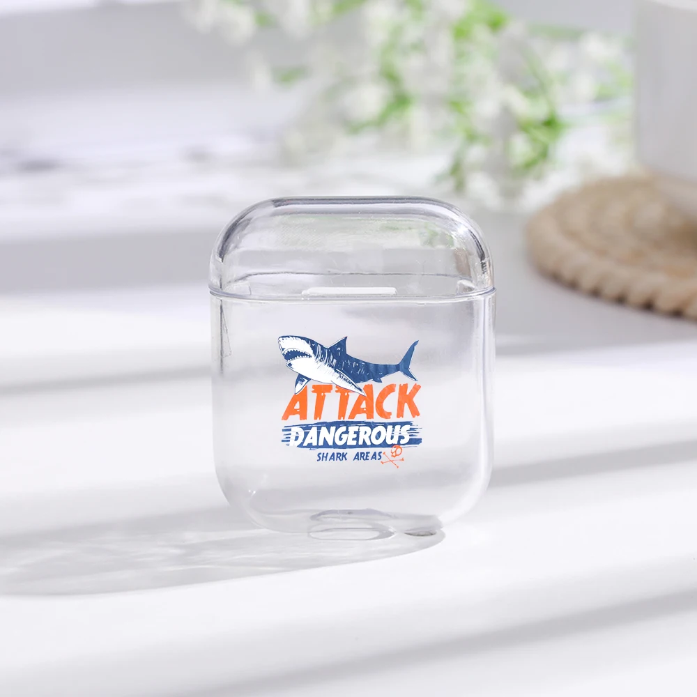 

Cartoon shark Wireless Bluetooth Earphone Case For Apple AirPods Silicone Charging Headphones Cases For Airpods Protective Cover