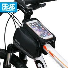 ROSWHEEL Outdoor Mountain Bike Bicycle Bags Saddle Bag On Bicycle Tube Beam Touch Screen Pack Waterproof