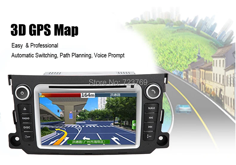 Flash Deal 16 GB Flash, 4 Core,  HD 1024X600, Pure Android 5.1 Car DVD GPS for Mercedes-Benz Smart Smart Fortwo 2011 2012 7