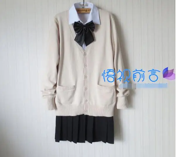 

JK Preppy Style Uniforms School Uniforms for Women Cardigan Coat Japanese Anime Cosplay Lolita Uniform Suit